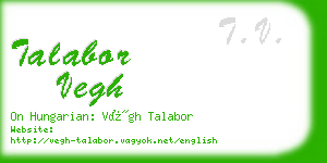 talabor vegh business card